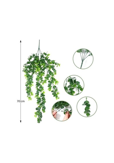 Yapay Çiçek 5dal Sarkan Okaliptus Şimşir Yapay Sarmaşık 70cm