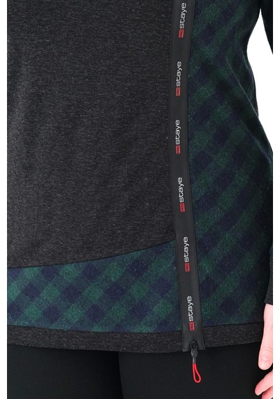 Lady Majestic Kadın Büyük Beden Sweatshirt Mavi