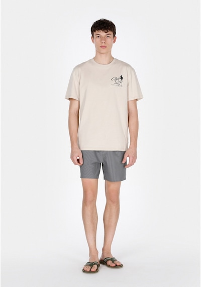 Colin's Colins Slim Fit Çizgili Erkek Siyah Deniz Şortu Cl1072291 Q1.v1 Blk Siyah