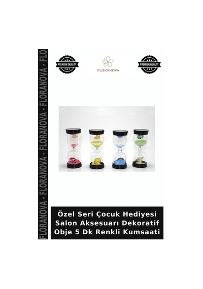 Özel Seri Çocuk Hediyesi Salon Aksesuarı Dekoratif Obje 5 Dk Renkli Kumsaati Çok Renkli