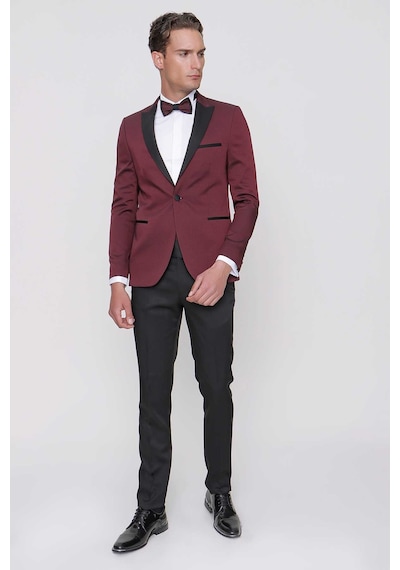 Morven Erkek Koyu Bordo Tayga Papyon Kuşak Ceromonia Damatlık 22mc055004752 Koyu Bordo