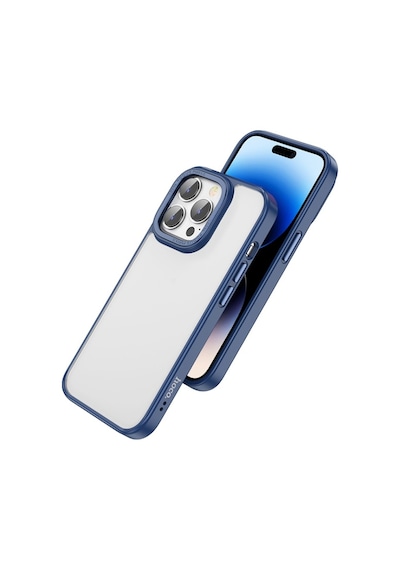 Hoco Apple Uyumlu iPhone 14 Pro Golden Shield Frosted Silikon Telefon Kılıfı