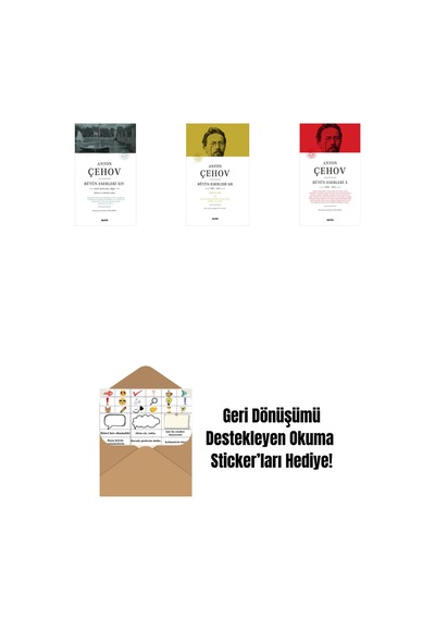 Anton Çehov Bütün Eserleri 14 + Anton Çehov Bütün Eserleri 12 Ciltli + Anton Çehov Bütün Eserleri 10 Ciltli + Okuma Sticker'ları