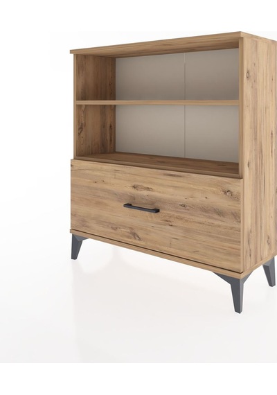 Arges Şifonyer 2 Raflı Tek Çekmeceli 88x30x96 Çam-çam Çam