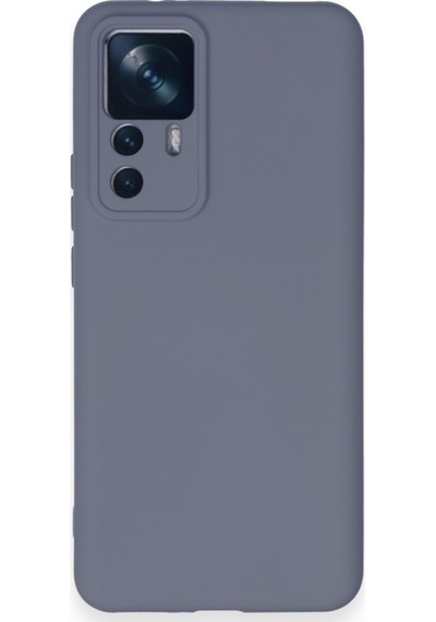 Xiaomi Mi 12t Pro İçi Kadife Kaplı Esnek Silikon Kapak Ryc/ Nano Lansman Gri