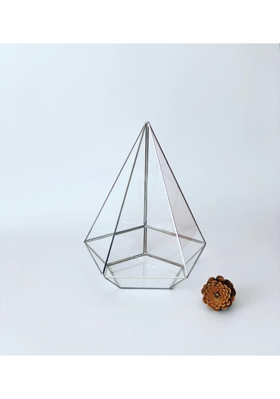 Dekoratif Cam Fanus - Geometrik Cam Fanus - Teraryum Cam Fanus (489240336)
