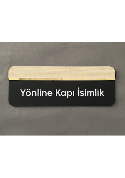 Meşe Serisi Siyah Mat Kişiselleştirilebilir Kapı İsimliği Meşe Serisi Siyah Mat Kişiselleştirilebilir Kapı İsimliği