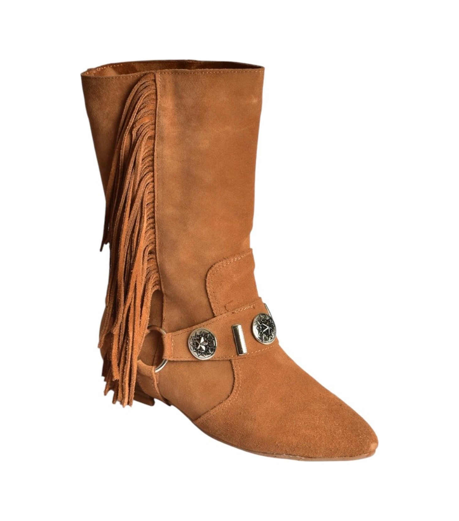 Fox Shoes V380625502 Taba Süet Püskül Detaylı Kadın Bot Taba-Süet
