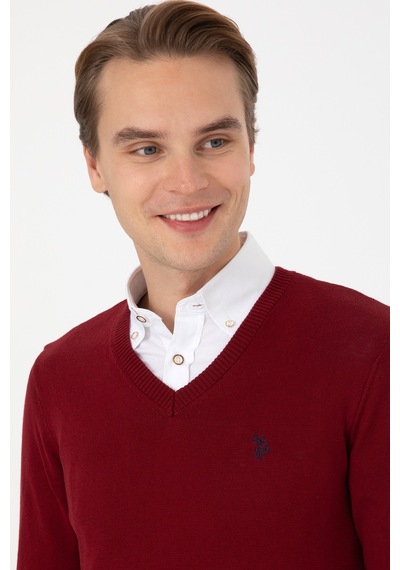 U.s. Polo Assn. Erkek Bordo Kazak /triko 50313662-vr014 Bordo