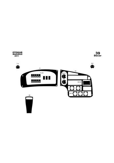 Otokar Magirus Torpido Kaplama 2010 39 Parça Piano Black