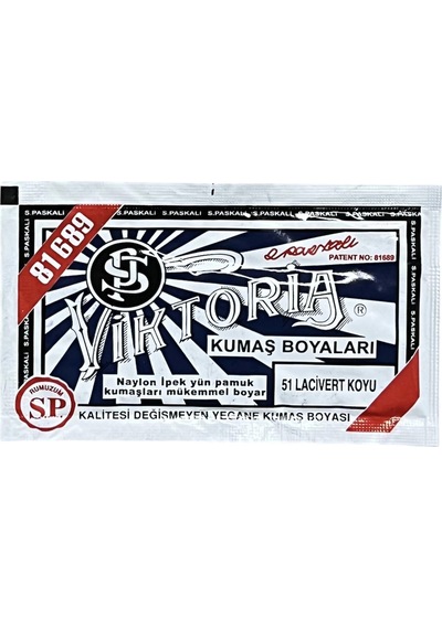 Koyu Lacivert Kumaş Boyası Viktoria 10gr 2adet Koyu Lacivert