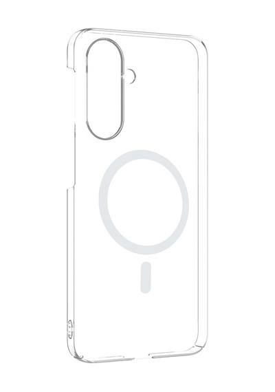Vendas Samsung Uyumlu Galaxy A56 Kamera Korumalı M-safe Şarj Özellikli Şeffaf Zore London Sert Pc Kapak + Hayalet Ekran Koruyucu Şeffaf