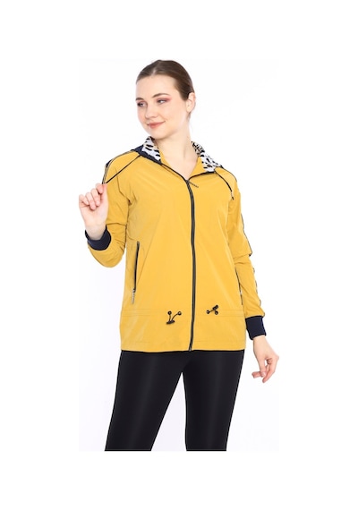 Escetic Hardal Kadın Spor Kapişonlu Su İtici Rüzgarlık Fermuarlu İnce Ceket 6560-4152-sarı Sarı Escetic Hardal Kadın Spor Kapişonlu Su İtici Rüzgarlık Fermuarlu İnce Ceket 6560-4152-sarı Sarı