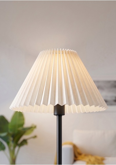 Umbrella Pileli Lambader Başlığı Kısa Kırma İthal Krem Çap 36 Cm Lam12