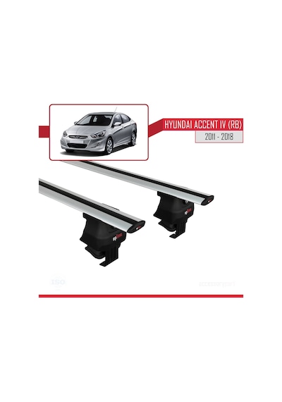 Hyundai Accent Iv Rb Sedan 2011-2018 Arası İle Uyumlu Ace-4 Ara Atkı Tavan Barı Gri