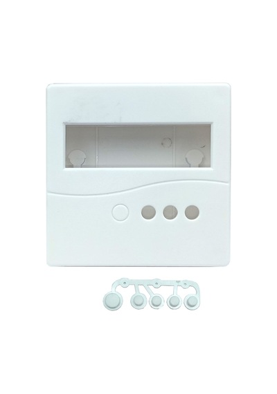 Plastik Proje Kutusu 86x86mm Beyaz Duvara Yüzeye Montaj Tip 1602 Lcd 3 Buton Elektronik