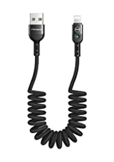 Lightning Spiral Ledli Örgü Kablo 1.8m 2a Siyah Diğer