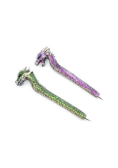 Dragonlu Polyester Tükenmez Kalem Çok Renkli