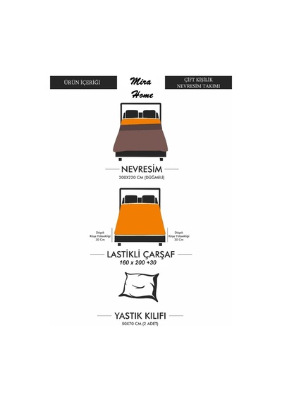Kırmızı Kalpli Çift Kişilik Nevresim Takımı Pamuklu 160x200 Cm Çok Renkli