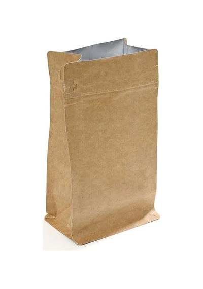 Pencereli Beyaz Kraft Kilitli Doypack Ambalaj 13 X 22,5 + 3,5 Cm - 250 Gr. 750 Adet
