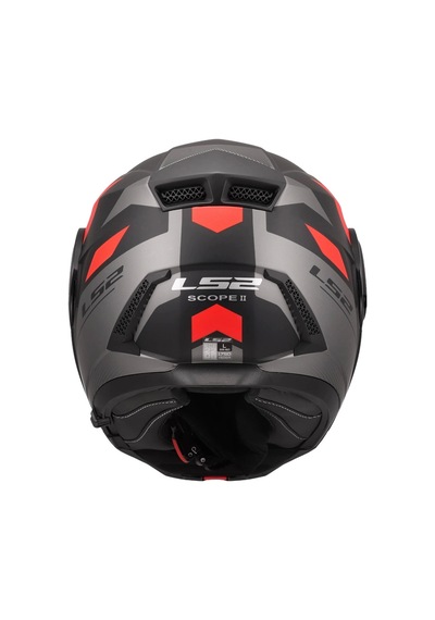 Ls2 Scope 2 Duria Çene Açılır Kask Mat Siyah - Kırmızı