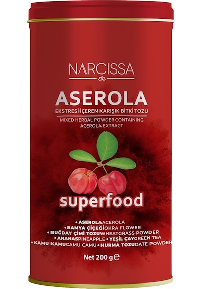 Narcissa Aserola Ekstresi İçeren Karışık Bitki Tozu 200 Gr