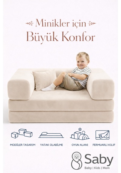 Premium 140x70 Cm Modüler Çocuk Ve Genç Koltuğu Yatak Olabilen Sünger Oyun Alanı Yıkanabilir Kılıf Bej Premium 140x70 Cm Modüler Çocuk Ve Genç Koltuğu Yatak Olabilen Sünger Oyun Alanı Yıkanabilir Kılıf Bej