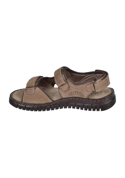 Forelli Hakiki Deri Comfort Cırtlı Kadın Sandalet Arya For-38506 Kum Nubuk Kum Rengi