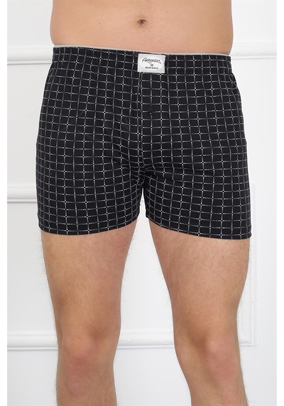 İbrahim Burak Etiler Collection Moda Çizgi Erkek Penye Boxer 40080 Siyah