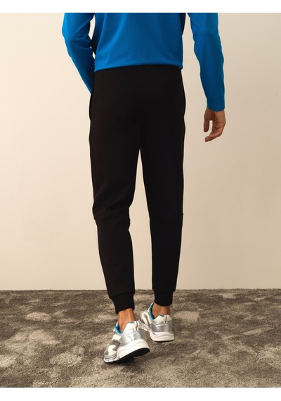 Xint Siyah Pamuk Dokulu Regular Fit Sweat Pantolon 380153