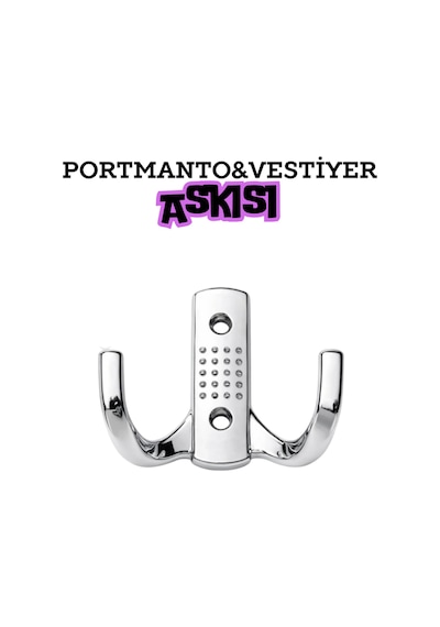 Classy Krom Metal Askı Portmanto Ve Vestiyer Duvar Dolap Elbise Askısı Mobilya Kapı Askılığı Askılık Krom Krom