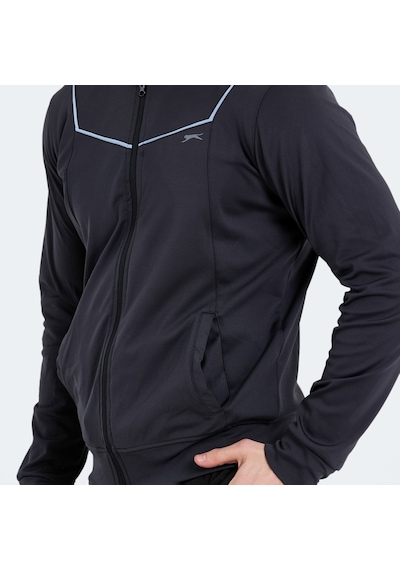 Slazenger ROOSEVELT IN Erkek Cepli Fermuarlı Koyu Gri Eşofman Takımı Slazenger ROOSEVELT IN Erkek Cepli Fermuarlı Koyu Gri Eşofman Takımı