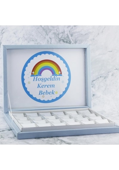 72 Adet (500Gr.) Isim Etiketli Gökkuşağı Bebek Çikolata