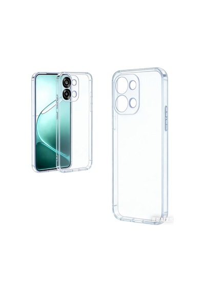 Oppo A6 Pro Kılıf Mkst Süper Silikon Kapak - Şeffaf