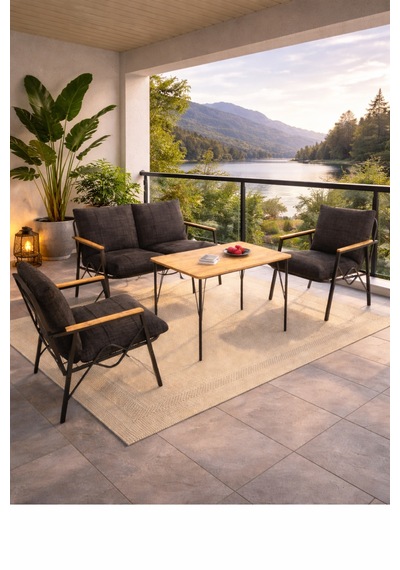 Doruk Home Balkon, Bahçe, Cafe, Metal Koltuk Takımı, Bahçe Takımı , Çay Seti, 2 1 1 Masa Antrasit Doruk Home Balkon, Bahçe, Cafe, Metal Koltuk Takımı, Bahçe Takımı , Çay Seti, 2 1 1 Masa Antrasit