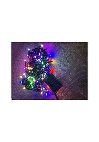 10m 100 Led Damla Uçlu Rgb Işık Siyah Kablo Mz-17-2 - Led Işık