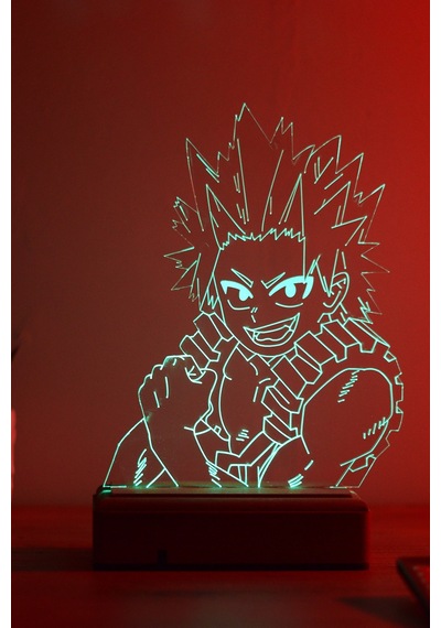 Eijiro Kirishima My Hero Academia 16 Renk Kumandalı 3d Gece Lambası