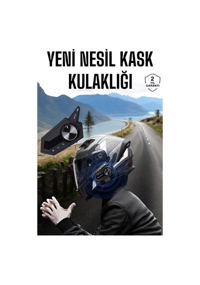 Intercom Kask Kulaklığı Anc Özelliği Yüksek Ses Kaliteli Bluetooth Kulaklık