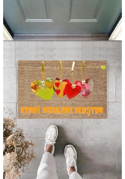 Dijital Baskı Kişiye Özel İç Kapı Dekorasyon Paspas Ps11300 Renkli