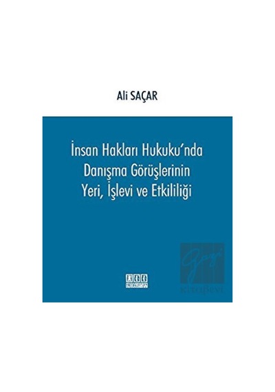 On İki Levha Yayınları - İnsan Hakları Hukuku'nda Danışma Görüşlerinin Yeri, İşlevi ve Etkililiği