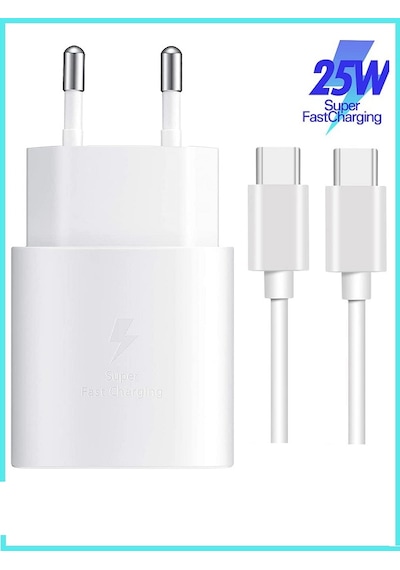 Samsung Uyumlu Galaxy Tab A9 Plus 25w Type c To Typec Kablolu Hızlı Şarj Aleti 0