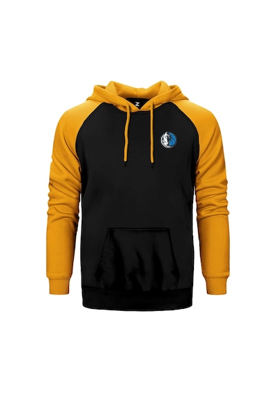 Dallas Mavericks Logo Sarı Renk Reglan Kol Kapşonlu Sweatshirt Sarı