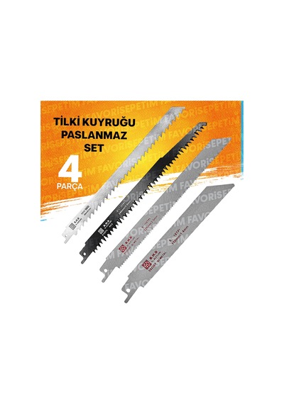 Yüksek Kalite Pürüzsüz Keskin Tilki Kuyruğu Testeresi 4'lü Set