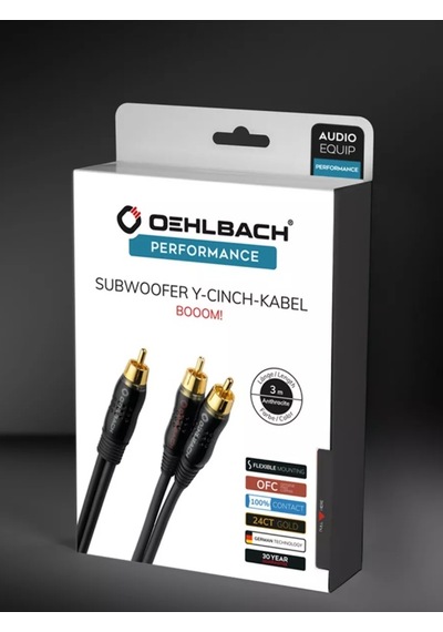 Oehlbach D1c23705 Y-rca 5,00 Mt Subwoofer Kablosu
