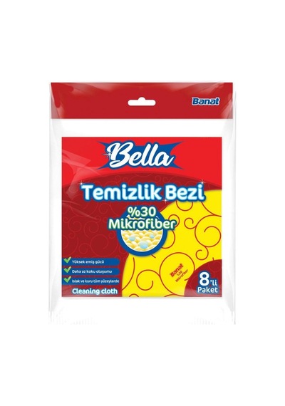 Bella%30 Mikrofiberli Temizlik Bezi 8'li Paket
