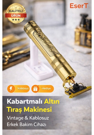 Esert T9 Kablosuz Vintage Profesyonel Tıraş Makinesi