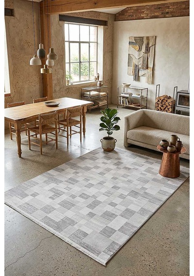 Etnik Craft Madre Modern Desenli Halı Md06 Gri Gri-bej