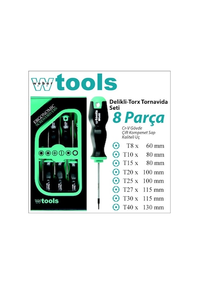 Weber Tools Delikli Torx Torn Seti 8 Parça