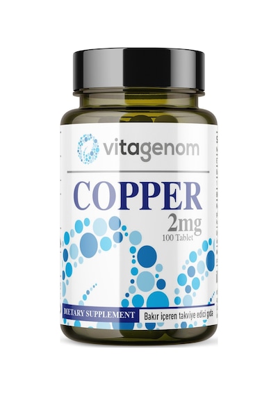 Vitagenom Copper 2 MG Bakır İçeren Takviye Edici Gıda 100 Tablet