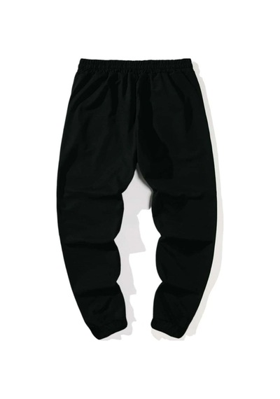 Siyah Unisex La Baskılı Jogger Eşofman Altı Siyah